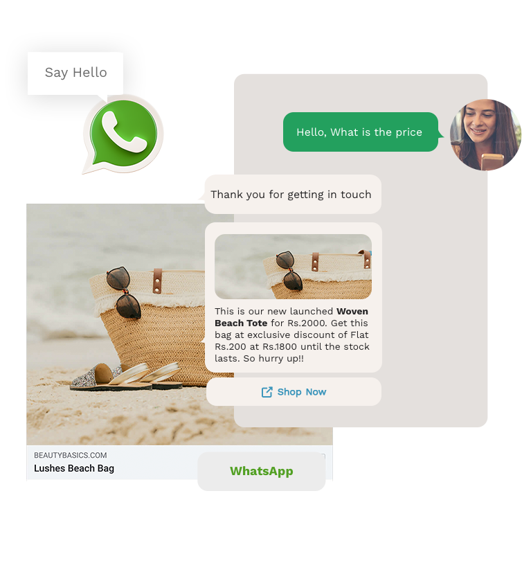 Redirect facebook ad to WhatsApp Chat with Bytepaper