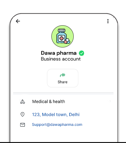 Set WhatsApp Profile for Pharmacy