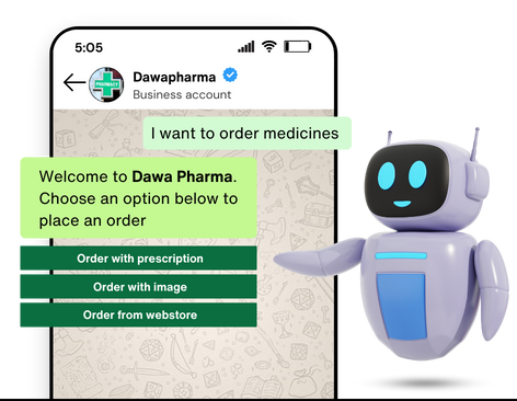 Setup Chatbots in pharmacy WhatsApp