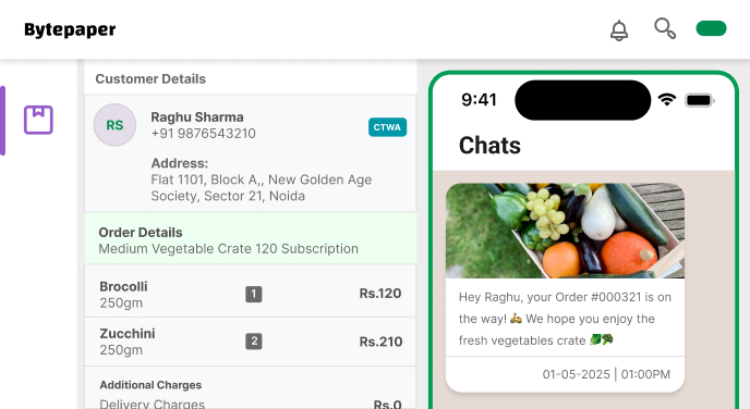 Orders and Notifications