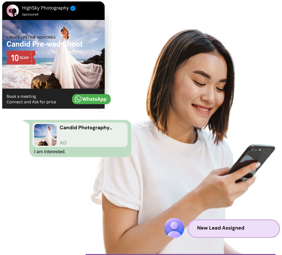 Capture leads Click to WhatsApp Ad in Bytepaper
